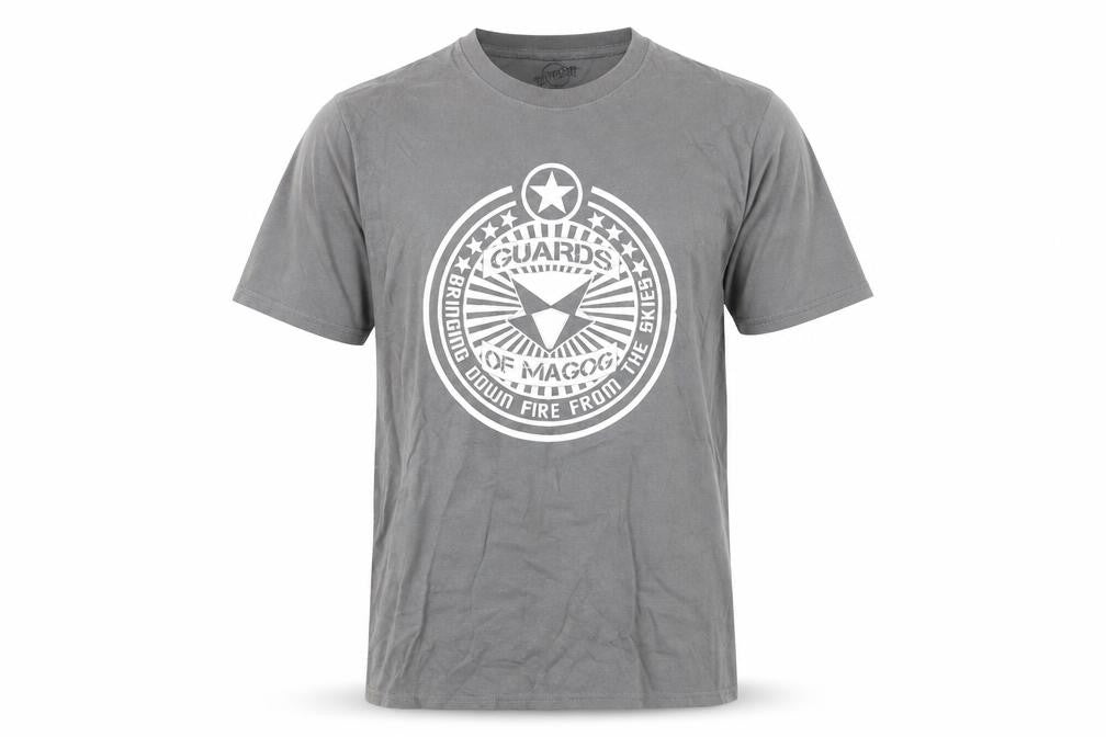 Bathroom Wall T-Shirts Men's Grey Graphic Print Crew Neck Tee M