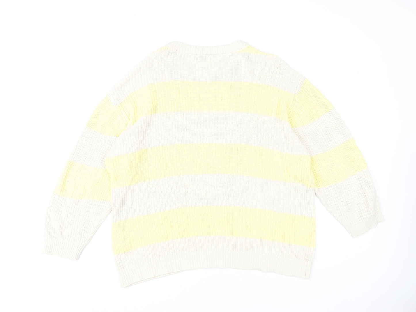 Stradivarius Women's Multicoloured XS Knit Cotton Pullover Jumper