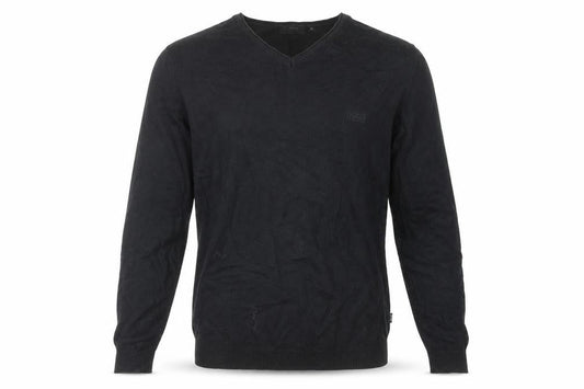 Hugo Boss Men's Black V-Neck Knit Jumper M Cotton Wool Business Casual