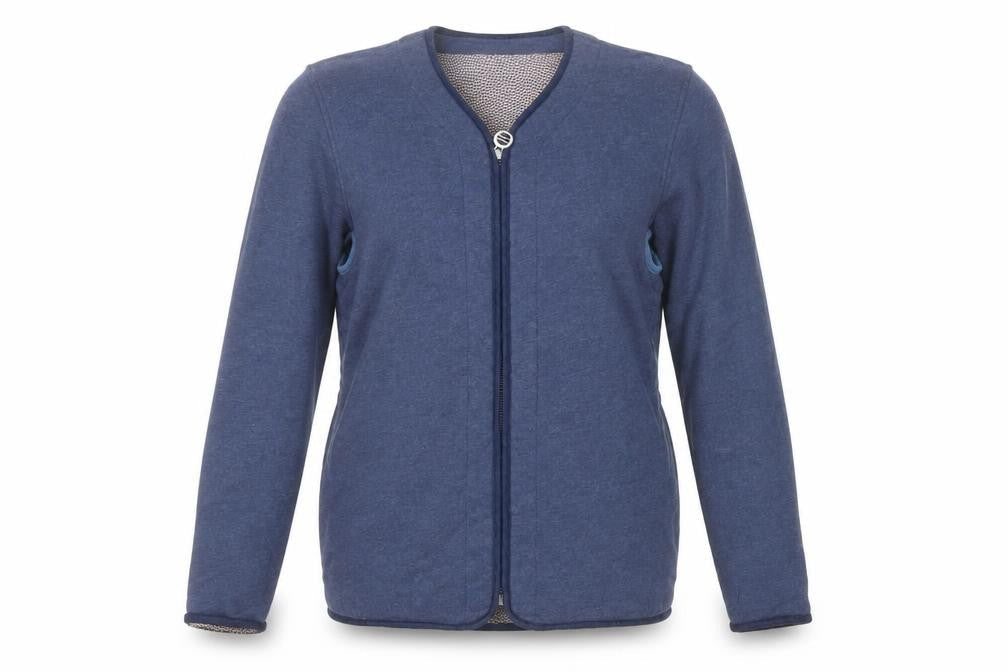 Folk Women’s Blue Cotton Mid-Length Jacket Size 10 Full Zip