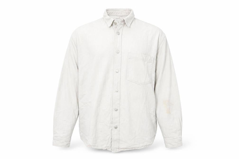 ZARA Men Beige Relaxed Fit Long Sleeve Button-Up Shirt L 48in