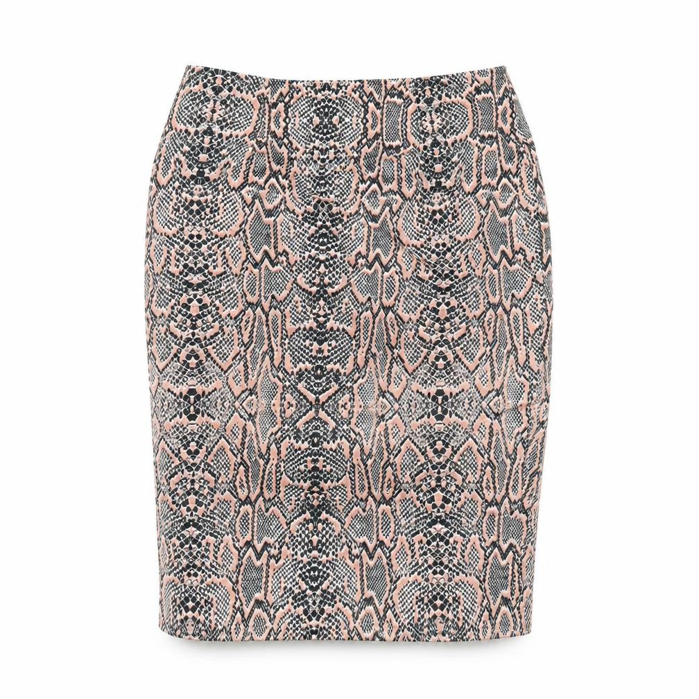 Marks & Spencer Women’s Orange Snake Print Pencil Skirt Size 10