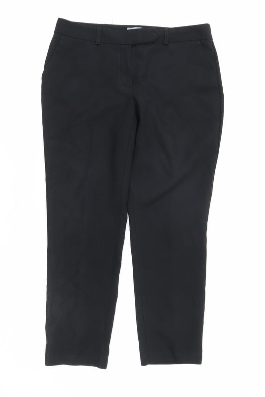 Dorothy Perkins Women's Black UK 10 Straight Leg Work Trousers