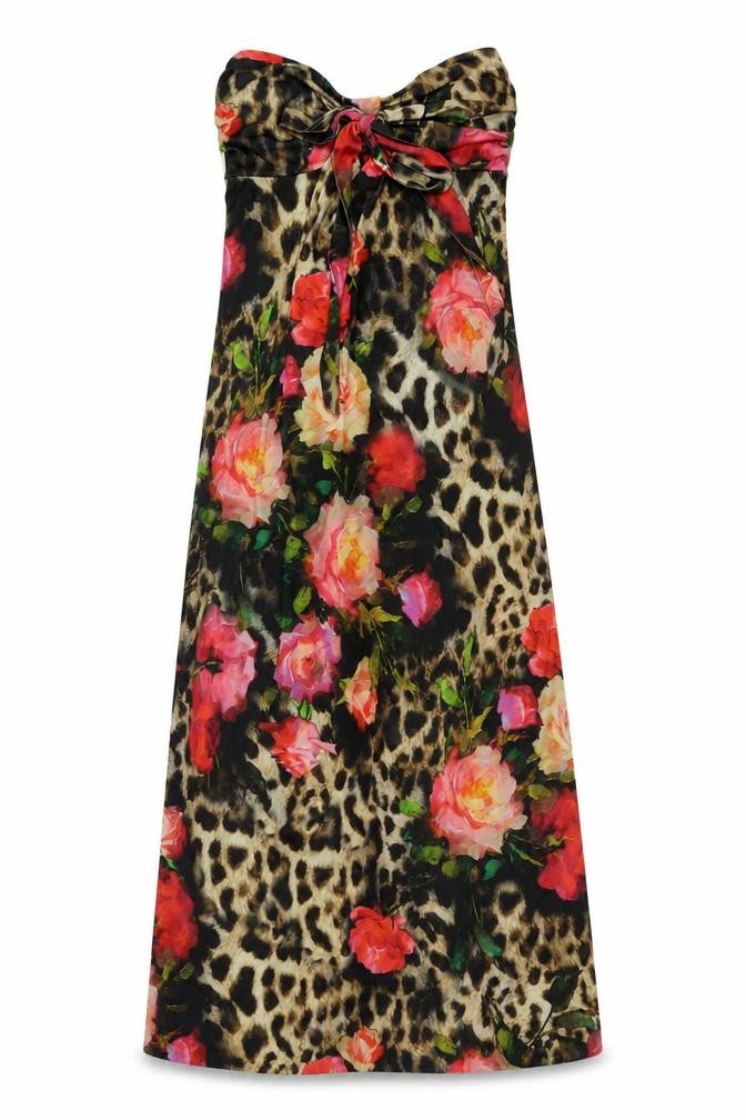 Bodyflirt Boutique Women’s Multicoloured XS Strapless Midi Dress