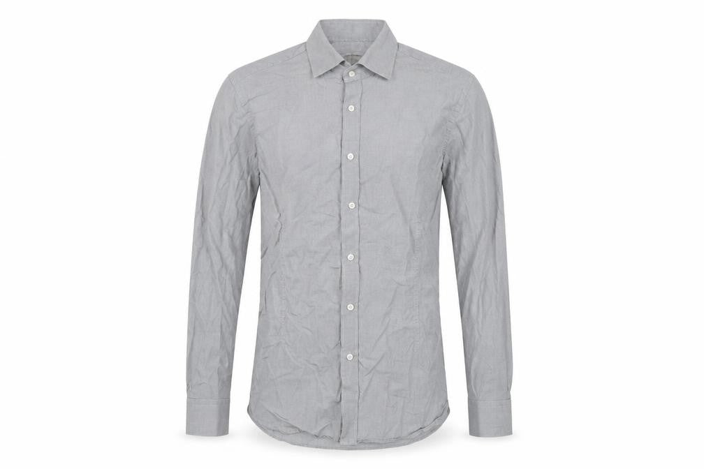 Reiss Men's Grey Check Cotton Long Sleeve Dress Shirt Size S