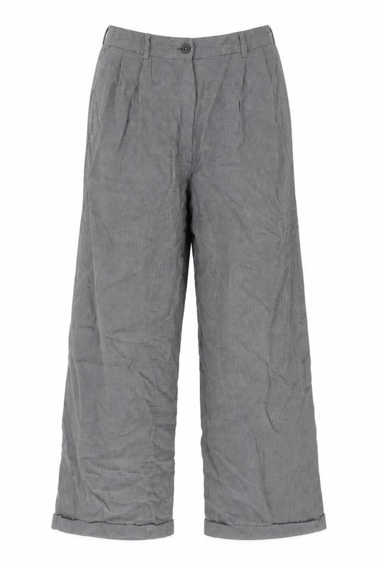 Anne Klein II Women's Grey High Rise Pleated Trousers Size 10