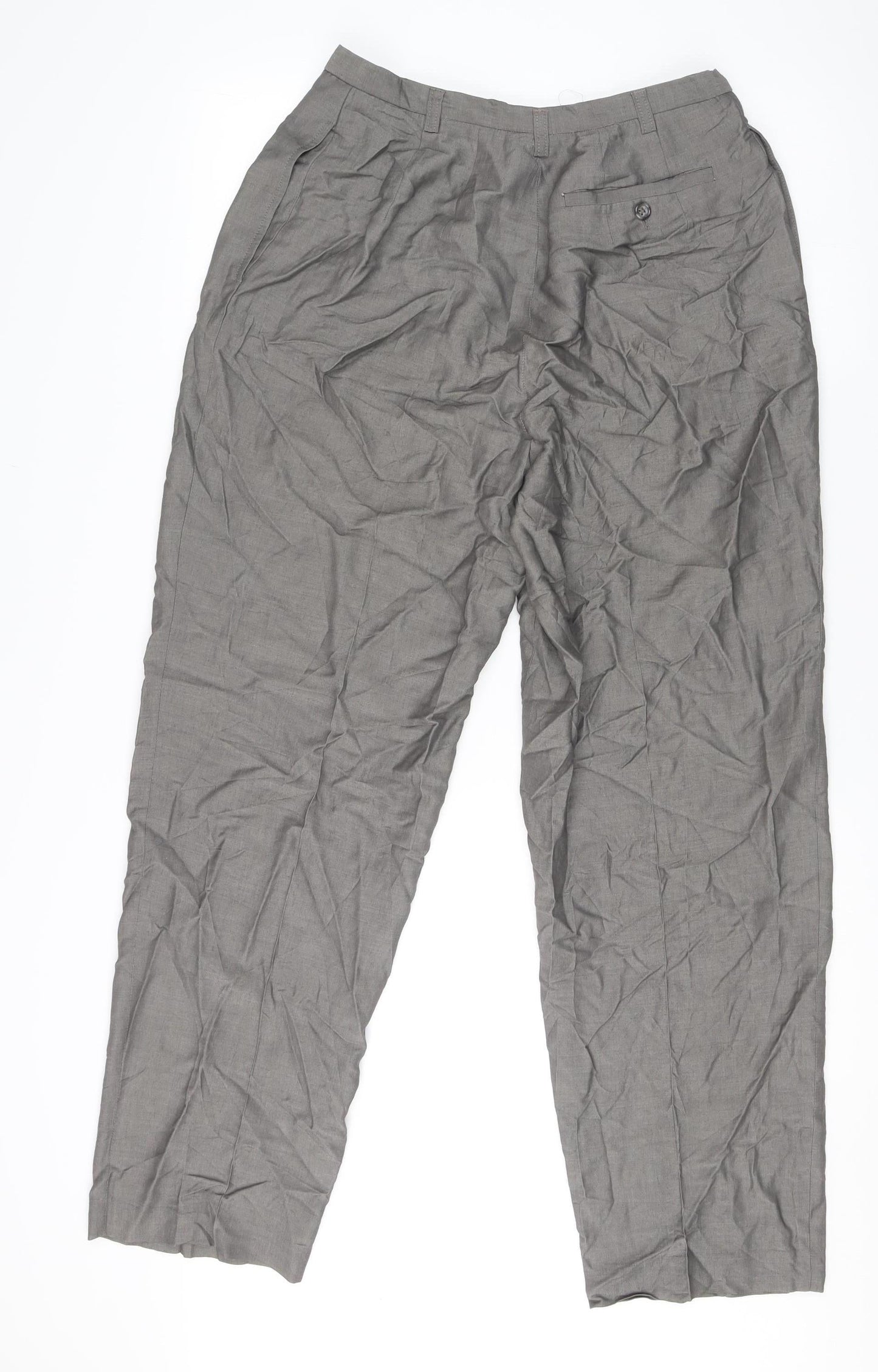 Banana Republic Womens Grey Size 12 Straight Leg Wool Mohair Trousers
