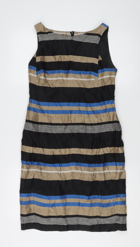 Marks and Spencer Autograph Women’s Multicoloured Stripe Sheath Dress Size 8