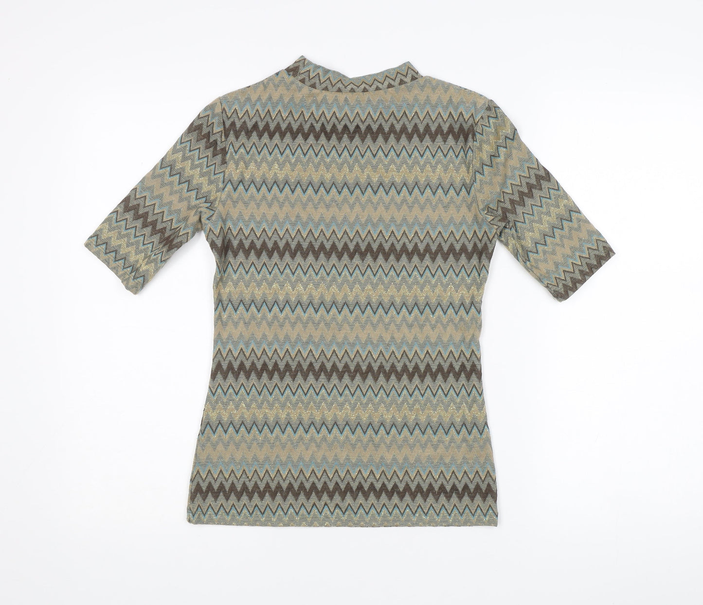 Dorothy Perkins Women’s Multicoloured Geometric Knit Top UK 10 Slim Fit