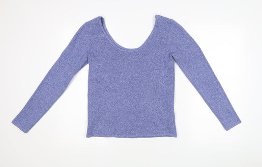 Great Plains Women's Blue Size 14 Slim Fit Scoop Neck Jumper
