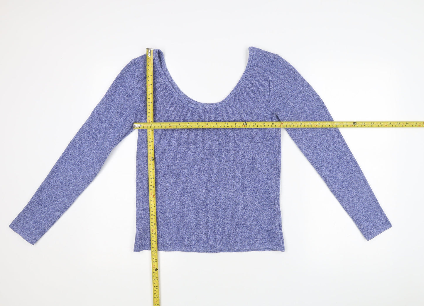 Great Plains Women's Blue Size 14 Slim Fit Scoop Neck Jumper