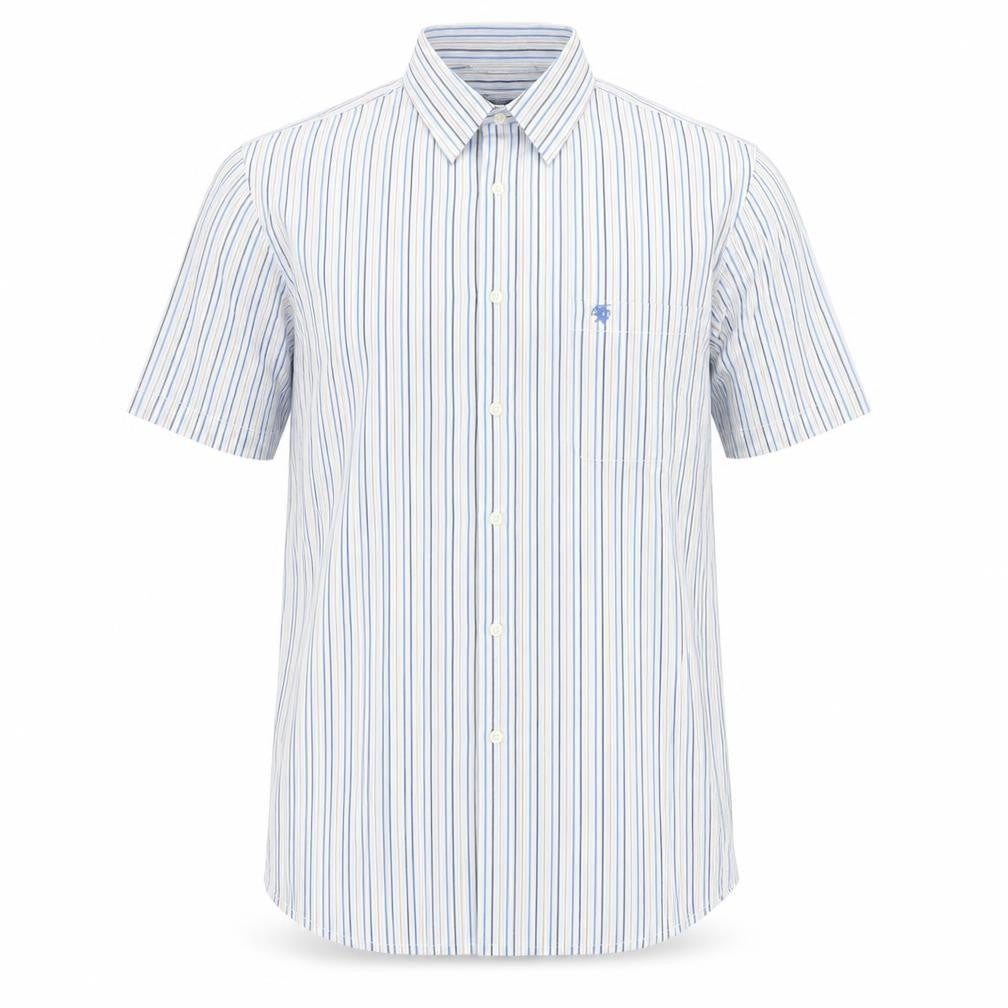 Carson Men's Multicoloured Striped M Short Sleeve Button-Up Shirt