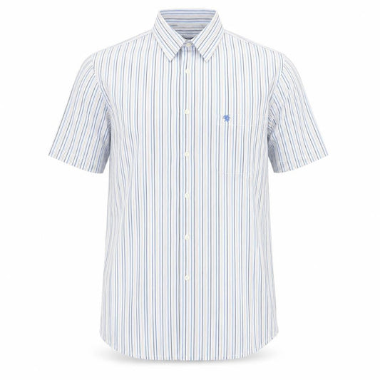 Carson Men's Multicoloured Striped M Short Sleeve Button-Up Shirt