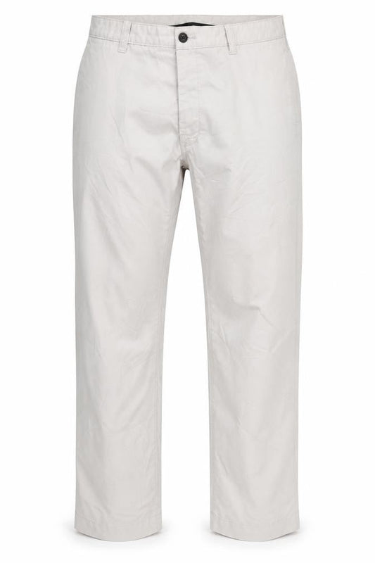 Haggar Men's Beige Chino Trousers 36x32 Straight Leg Cotton Blend