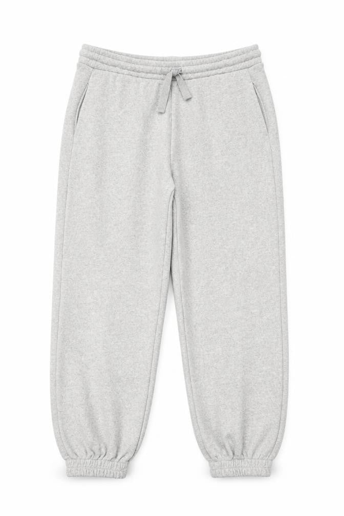 Zara Women’s Grey L Jogger Fleece Trousers Elastic Waist Pockets