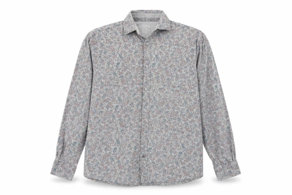 MR. JOHN POCHA Men's Multicoloured XL Floral Cotton Button-Up Shirt
