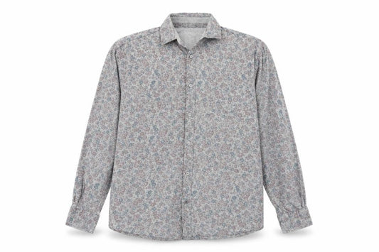 MR. JOHN POCHA Men's Multicoloured XL Floral Cotton Button-Up Shirt