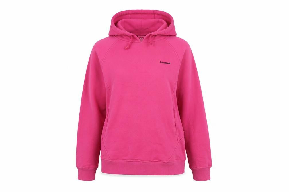 LA Gear Women's Pink Pullover Hoodie - Size 10 Regular Fit Fleece