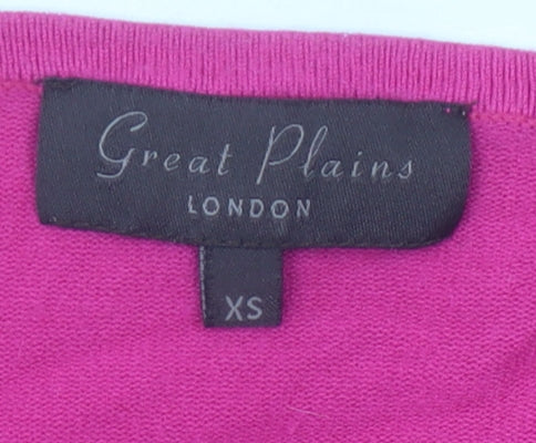 Great Plains Women’s Pink Scoop Neck 3/4 Sleeve Cardigan XS