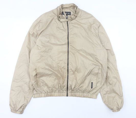 Members Only Men’s Beige 2XL Windbreaker Jacket Full Zip