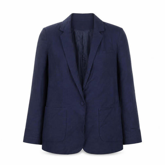 Warehouse Women’s Blue UK 10 Single Breasted Notch Lapel Blazer