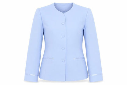 Amaranto Women's Blue Size 10 Single-Breasted Suit Jacket