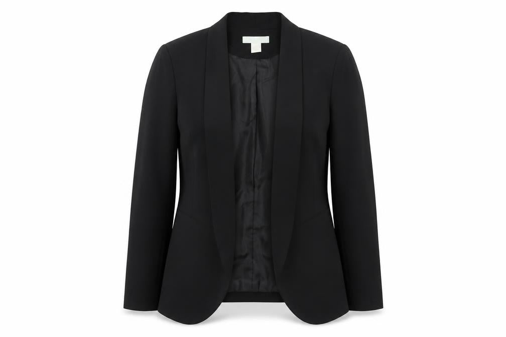 H&M Women's Black Size 10 Shawl Collar Blazer Jacket