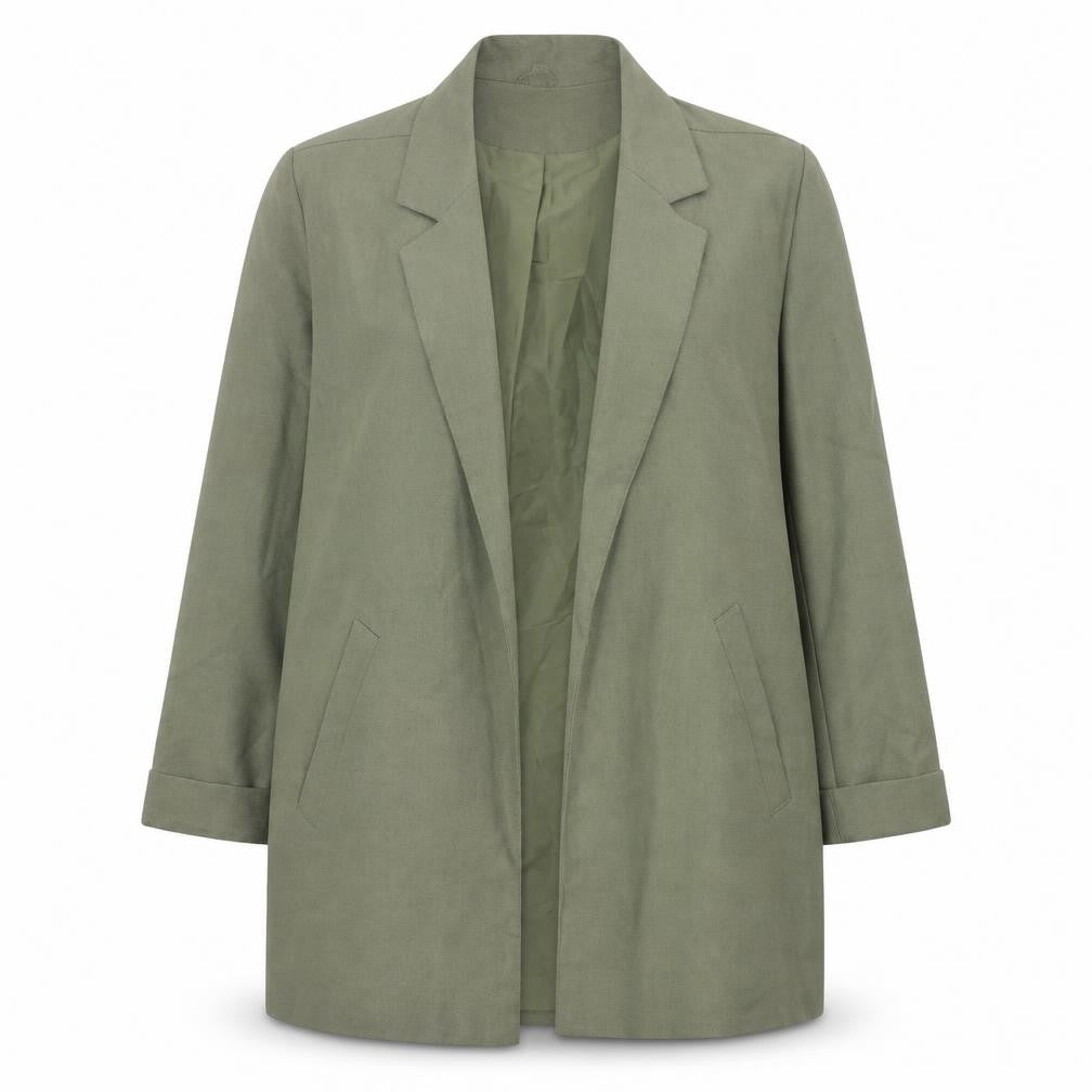Miss Smith Womens Green Size 16 Blazer Mid-Length Notch Lapel