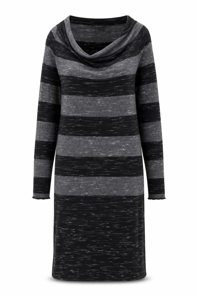 Phase Eight Women’s Grey Striped Cowl Neck Jumper Dress Size 12