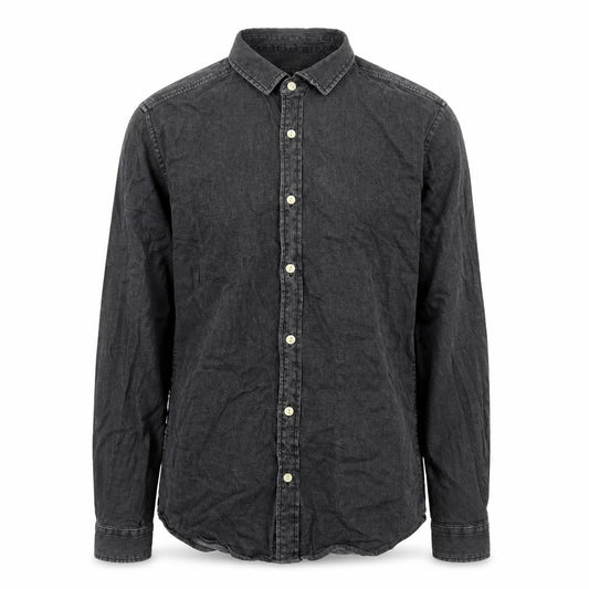 Very Men’s Grey Cotton Long Sleeve Button-Up Shirt M 40in