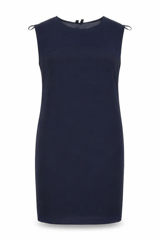 Mango Women’s Navy Blue Sheath Dress Size 8 Sleeveless Workwear