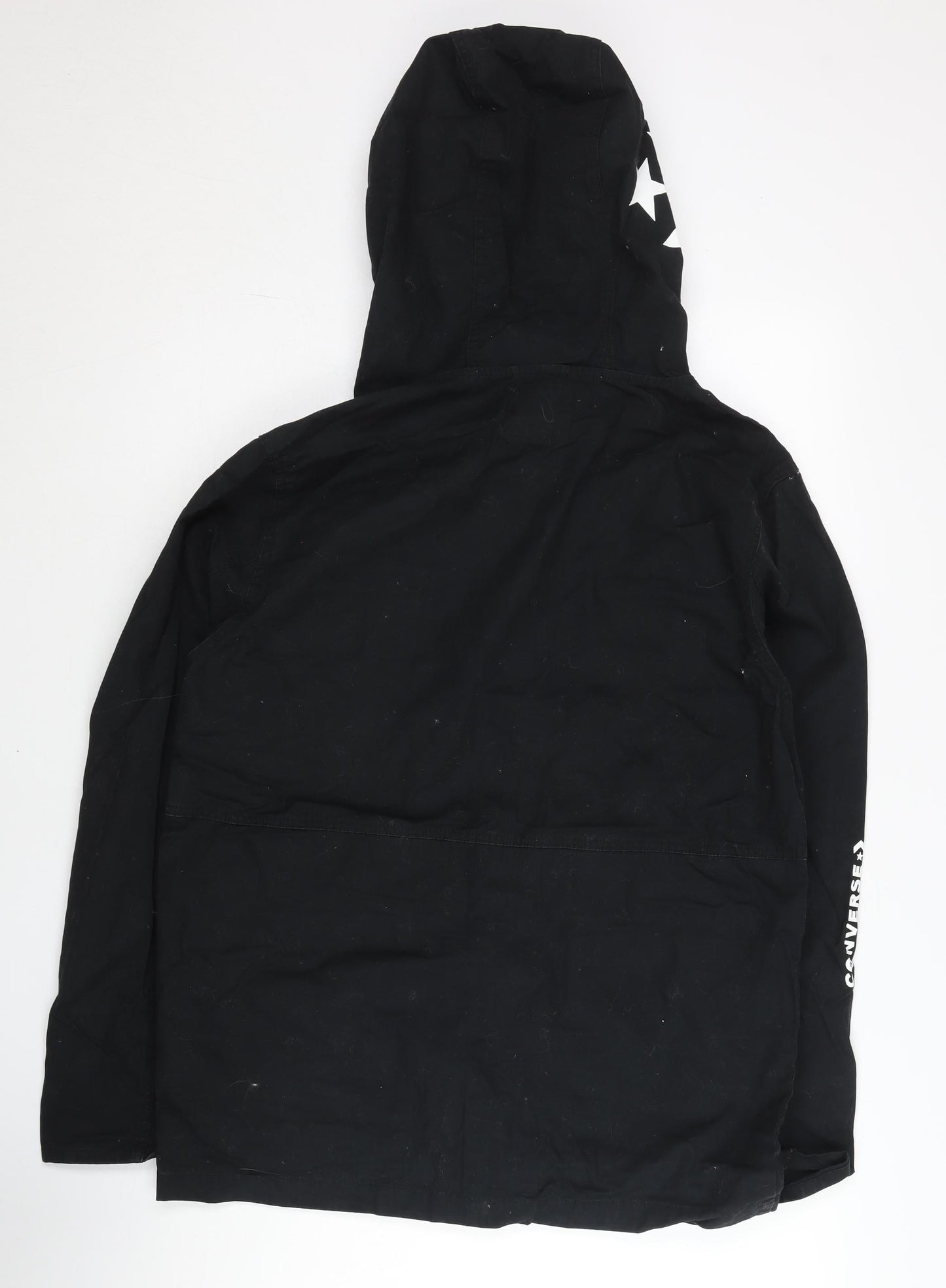 Converse Men’s Black XS Parka Jacket Hooded Mid-Length Outdoor