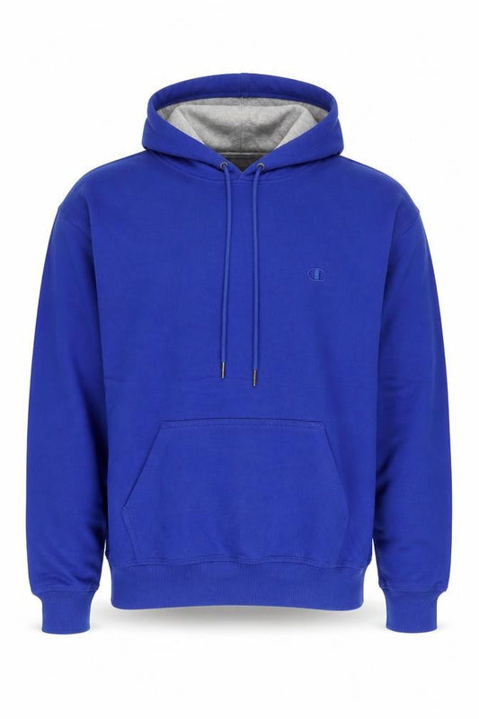 Champion Men’s Blue Pullover Hoodie M Regular Fit Kangaroo Pocket
