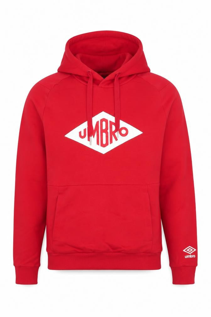Umbro Men’s Red Pullover Hoodie XS Regular Fit Sports Jersey