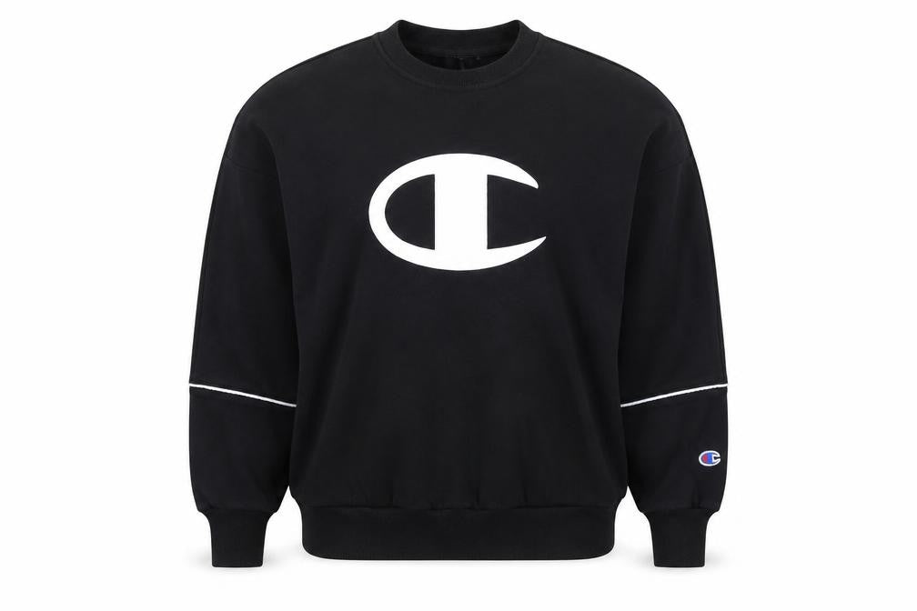 Champion Women's Black Small Pullover Sweatshirt Long Sleeve Logo