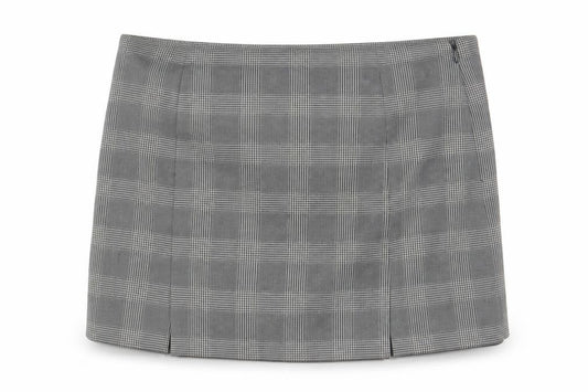 Jack Wills Women’s Grey Check Pencil Skirt Size 12 Lined Twill