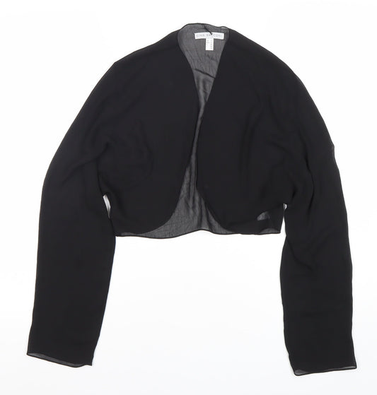 Gina Bacconi Womens Black Chiffon Bolero Jacket Size 14