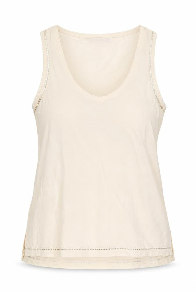 Zara Woman Beige Scoop Neck Sleeveless Tank Top Size S