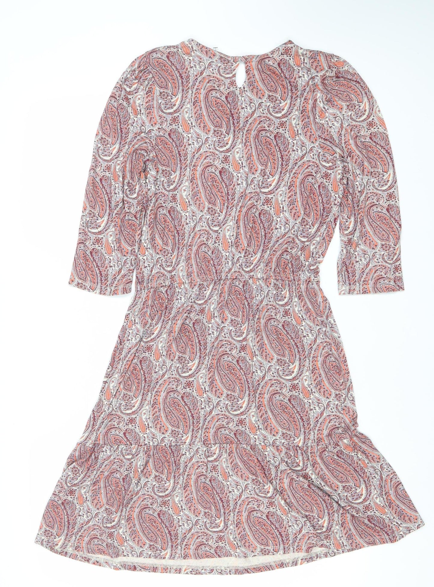 Warehouse Women’s Multicoloured Paisley A-Line Dress Size 10
