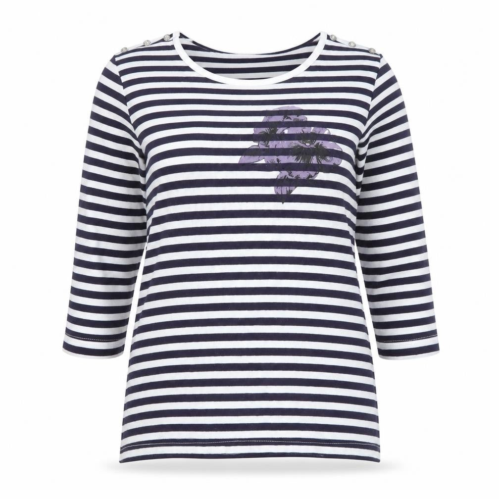 Special Collection Women’s Blue Striped Nautical T-Shirt Size 16