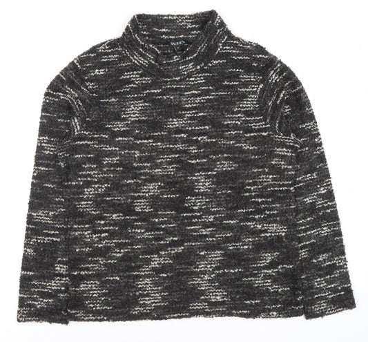 Baukjen Womens Black Mock Neck Pullover Jumper Size M Knit Long Sleeve