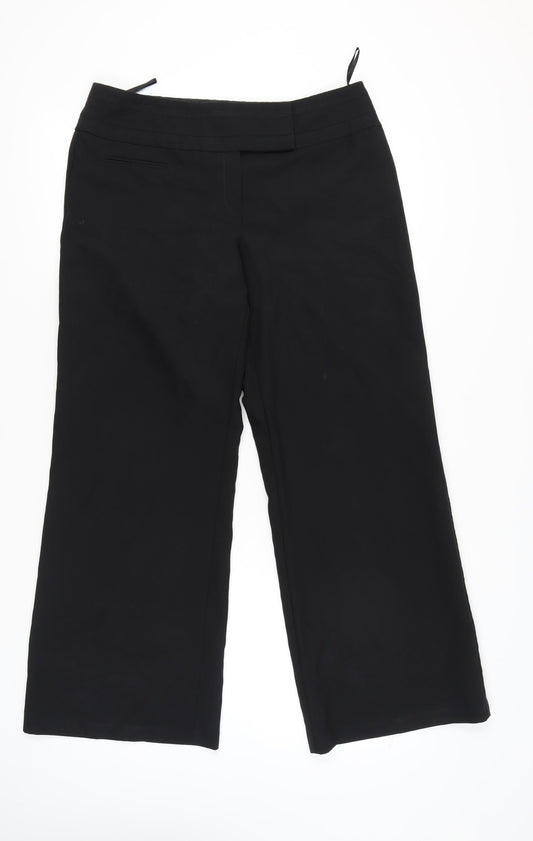 E-vie Collection Women's Black Size 14 Straight Leg Trousers
