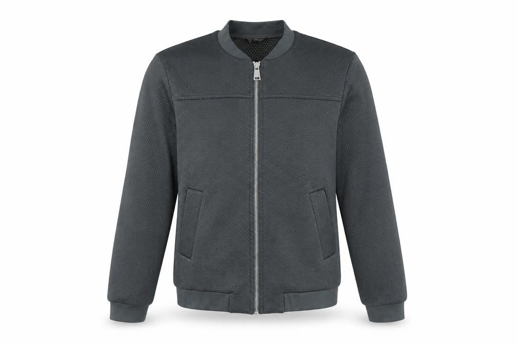 Topshop Women’s Grey Bomber Jacket UK 8 Full Zip Casual