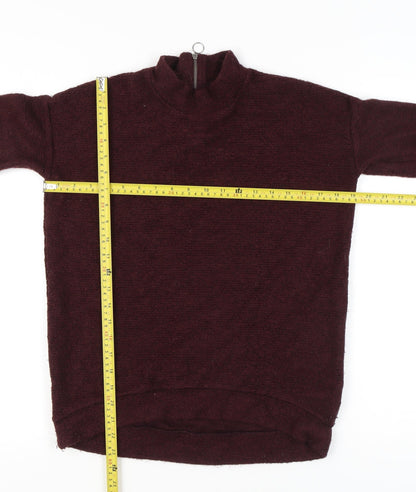 Next Women's Red Mock Neck Long Sleeve Jumper Size 6