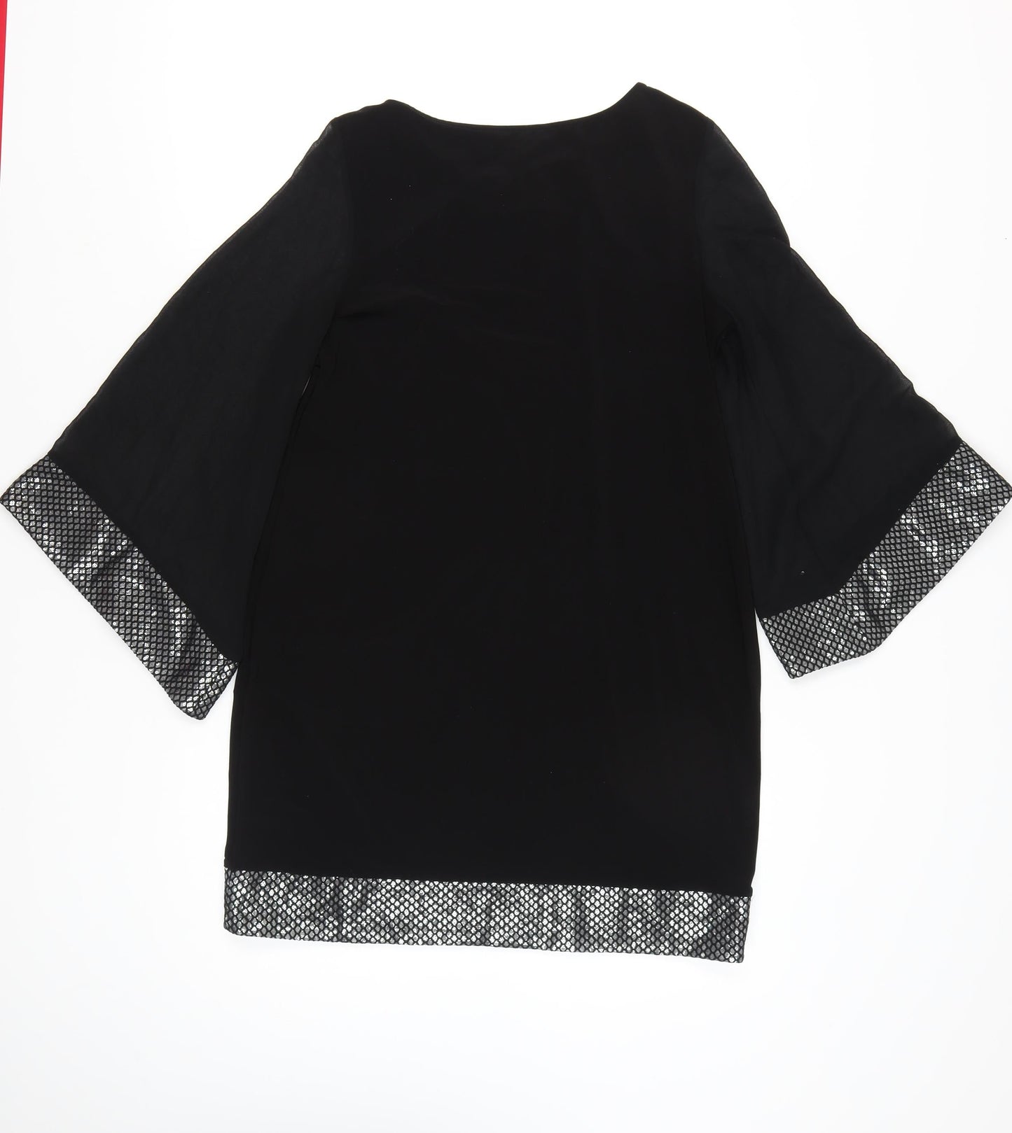 Billie & Blossom Women’s Black Sequin Trim Shift Dress Size 14