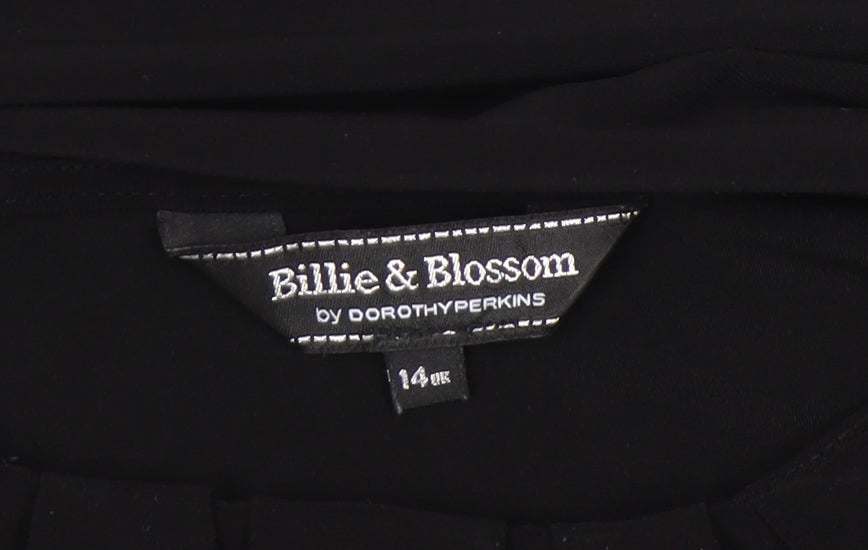 Billie & Blossom Women’s Black Sequin Trim Shift Dress Size 14
