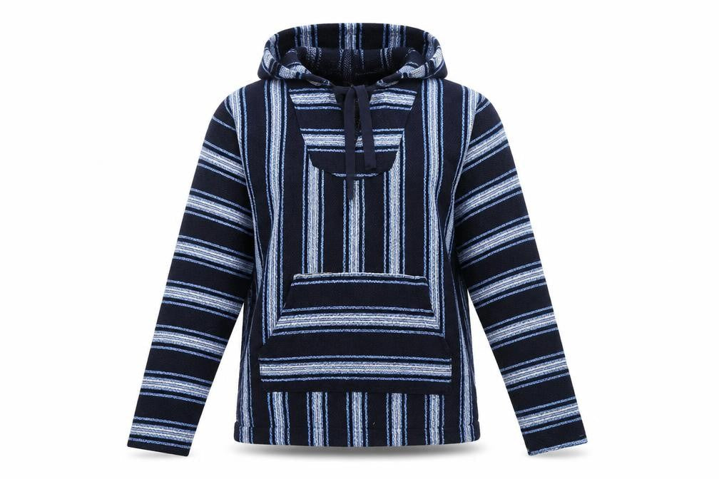H&M Divided Women’s Blue Striped Pullover Hoodie Size 6