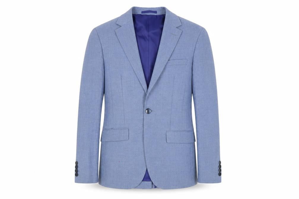 Moss London Men's Blue 36in Slim Fit Blazer Jacket