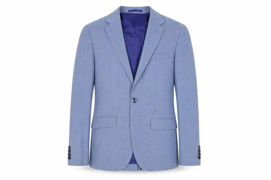 Moss London Men's Blue 36in Slim Fit Blazer Jacket