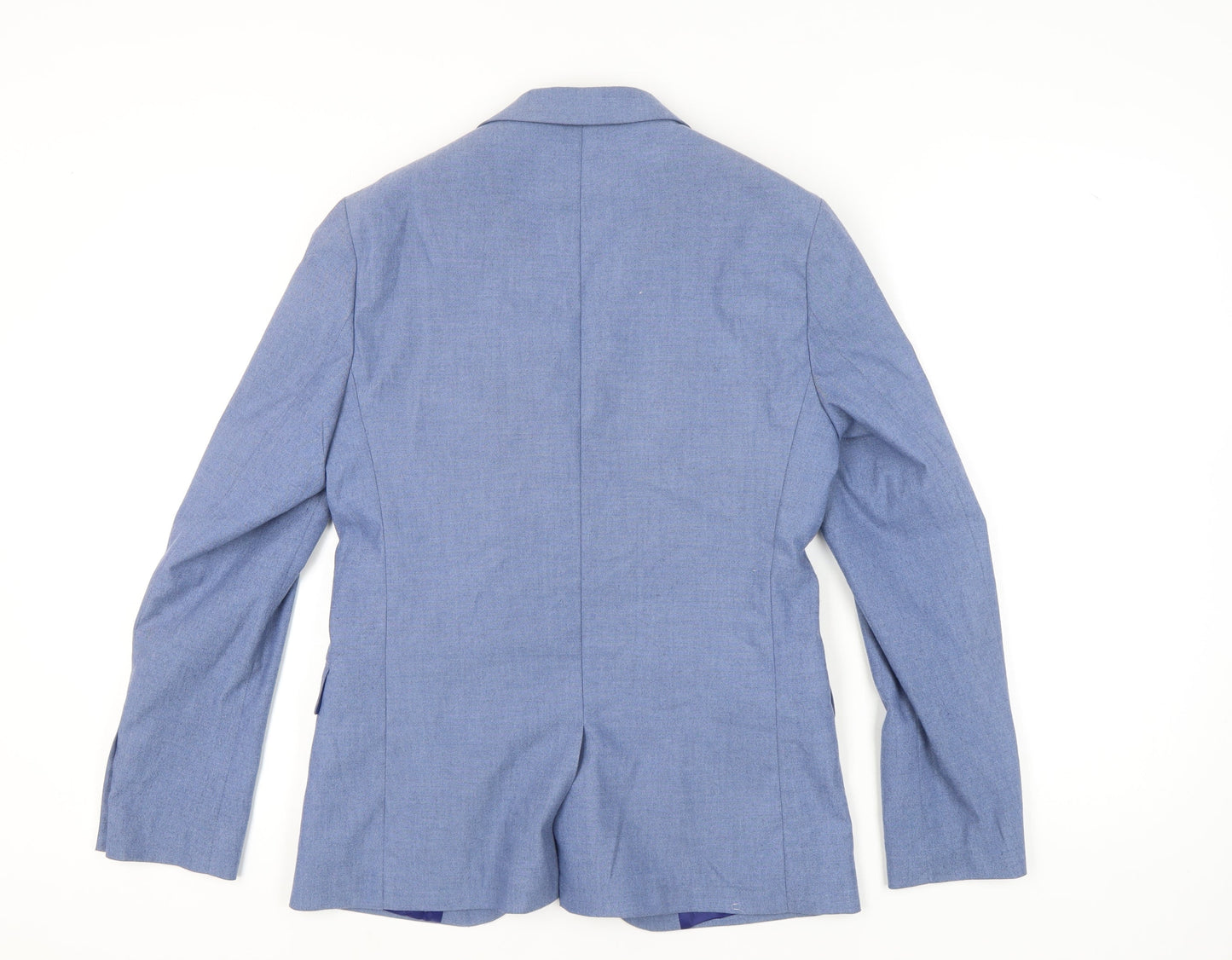 Moss London Men's Blue 36in Slim Fit Blazer Jacket